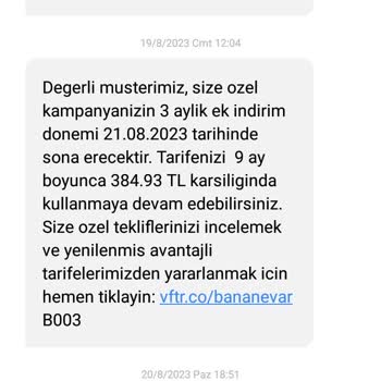 Vodafone Tarife Değişikliği İle İlgili Sorunlar