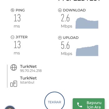 TurkNet Taahhüt Ettiği Hızda İnternet Sağlayamıyor
