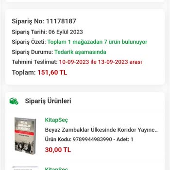 Kitap Seç Siparişimi Kargoya Vermeme