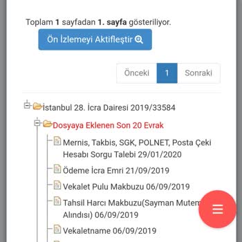 Emir Varlık Dosyayı İcradan Aç Kapa
