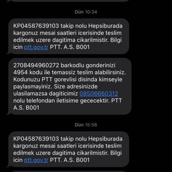 PTT Kargonun İşgüzarlığı Ve Yalanı!