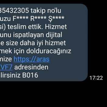 Aras Kargo Kargom Başkasına Teslim Edilmiş.