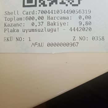Shell Fişte Kampanya Kodu Yok