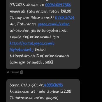 YEPAŞ (Yeşilırmak Elektrik Perakende) Elektrik Faturası Vadesini Geçirip Almak