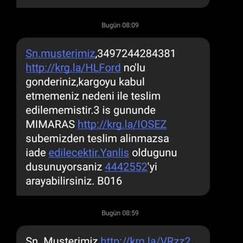 Marmaris Aras Kargo Eve Teslimat Yapmıyor