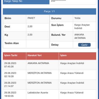 N11 Aktarma Bölümünde Takılı Kalan Kargom