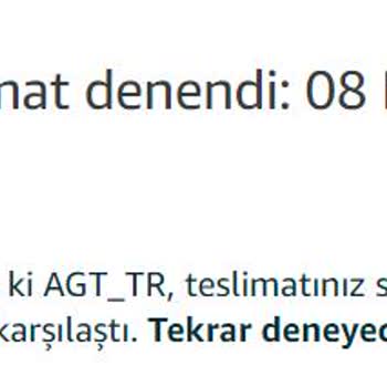 AGT Kurye (aynigunteslim.com) Amazon'dan Verdiğim Ürünün Teslimatıyla İlgili Yaşadığım Sorunlar