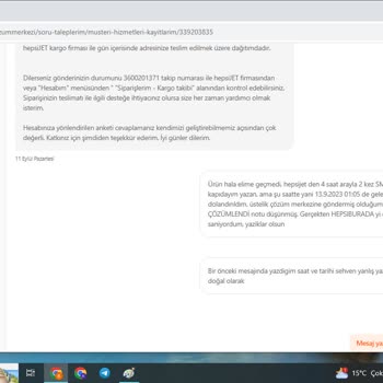 hepsiJET Hepsiburada Dan Aldığım Ürün Teslim Edilmiyor