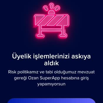 Ozan Elektronik Para Askıya Alınan Hesap