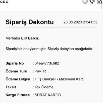 CEO Ceylan Otantik İadem Hakkında Bilgi Alamıyorum