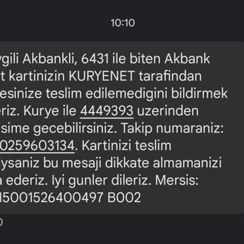 Akbank Günlerdir Gelemeyen Banka Kartım