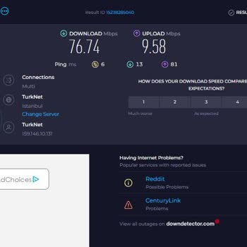 TurkNet Hız Problemi - 100 MB İnternetten Maksimum 75 Hız Almak