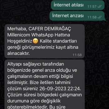 Millenicom Sürekli İnternet Arızası Ve Çözüm Yok