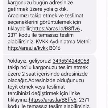 Aras Kargo'nun Ağar Kargoyu Getirmemesi
