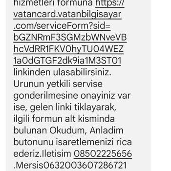 Vatan Bilgisayar Sorunu Çözmeyip Muhatap Almaması