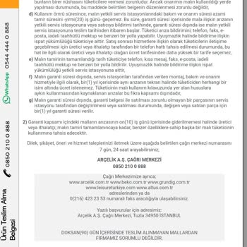 50GFU7900A Grundig Televizyon Servis Performansı Ve Değişim Talebi