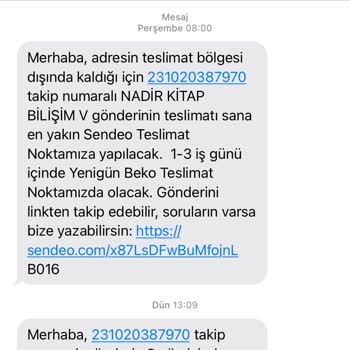 Sendeo Kargo İade Süreci Problemi