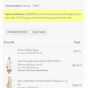 Sefamerve Para İadesi Yapılmadı