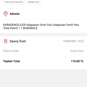 Usta Dönerci Siparişim Eksik Geldi