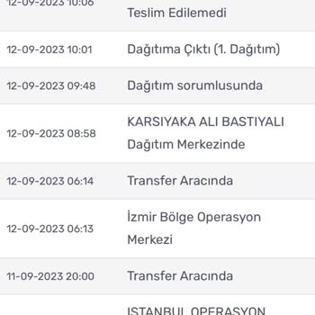 Kargomsende Teslim Edilmeyen Siparişim