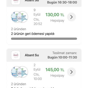 Hepsiburada Market Üzerinden Abant Damacana Su Siparişi Problemi