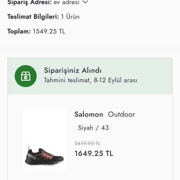 Boyner Sipariş Teslim Edilmedi