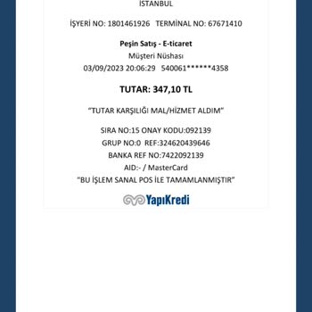 Vodafone Dan Kartı Bilgilerim Kullanılarak Yükleme Yapılmış Bilgim Yok