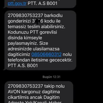 PTT Kargo Dağıtım Personelinin Kargoyu Teslim Etmemesi