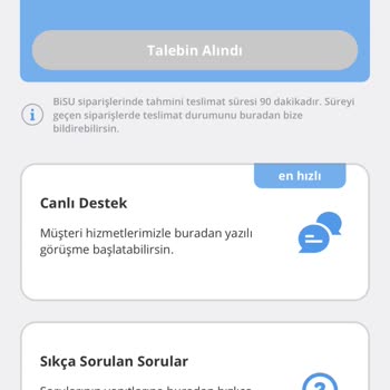 Siparişim Gelmedi. Bisu İlgilenmiyor