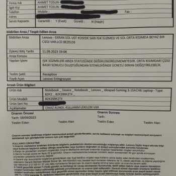 Lenovo Bilgisayar Lenovo Teknik Servisi "BDH"