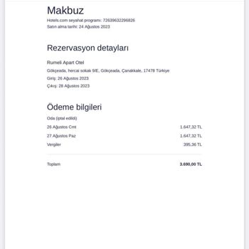 Hotels.com 15 Dakika İçinde İptal Edilen Rezervasyon Ücretini Vermedi