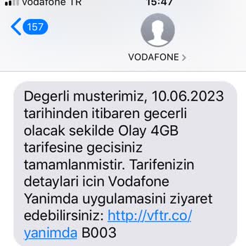 Vodafone Kullanıma Başlayalı 3 Ay Olan Faturasız Pakete Yeni Zam