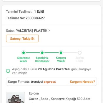 Trendyol Ücret Alındı Kargo Yok