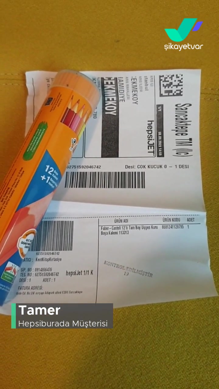 Hepsiburada Yanlış Ürün Gönderilmesi videonun kapak resmi