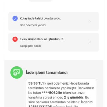 Hepsiburada Yanlış Ürün Gönderilmesi