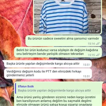 Eflatun Collection Yanlış Ürün Gönderimi