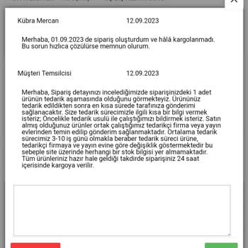 BKM Kitap Siparişim Kargolanmadı