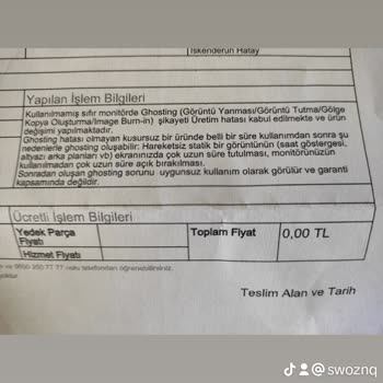 Casper Excalibur Monitör Değişim Yapılmadı