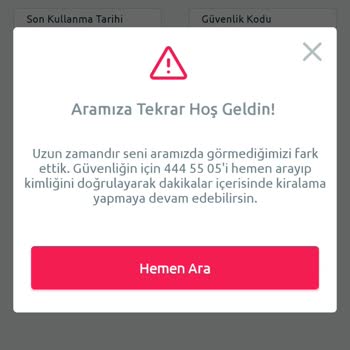 TikTak Kirala Kimlik Doğrulama Yapamamak.