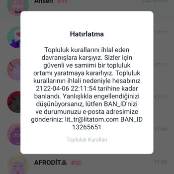 Litmatch BAN_ID 13265651 Hesaplarımın Hepsini Banlaması