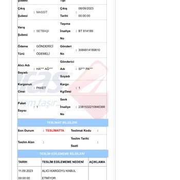 Aras Kargo Setbaşı Şubesinin Bitmeyen Müşteriyi Mağduriyeti