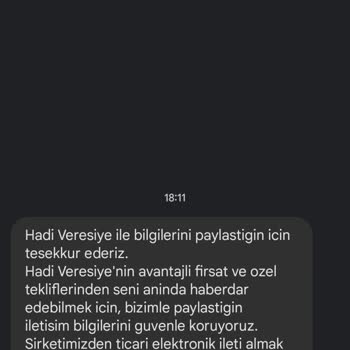 Hadi TOM Pay Hadi Veresiye Habersiz Üyelik İşlemi