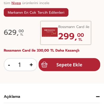 Piyasada 140 Liralık Ürün Rossmann'da 629 Liradan Lanse Ediliyor