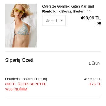 Koton Yanlış Ürün, Yanlış Beden Gönderimi Yapılması