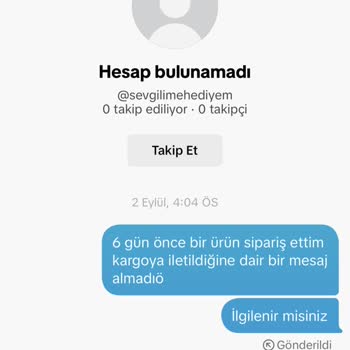 Sevgilimehediyem.com Ürünüm Gelmedi TikTok'tan Engellediler