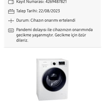 Samsung Çamaşır Makinesi Servis Problemi