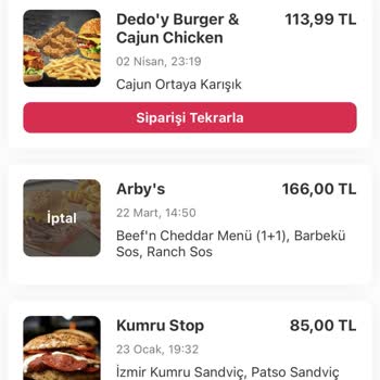 Yemek Sepeti Sipariş İptal