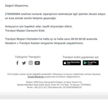 Trendyol Siparişimi Teslim Etmediği Gibi Ücret İadesi De Yapmıyor.