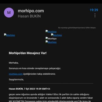 My Kozmetik Sahte Parfüm ( Www.morhipo.com ) Sitesinden Alınan