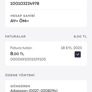 Sakarya Saski Su Faturası